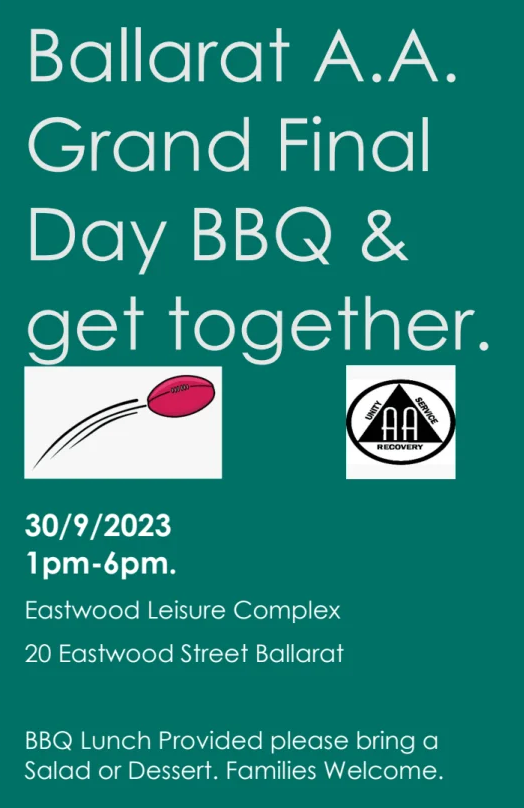 Ballarat AA Grand Final Day BBQ and get together @ Eastwood Leisure Complex | Ballarat Central | Victoria | Australia