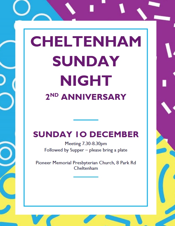 Cheltenham Sunday Night - 2nd Anniversary @ Pioneer Memorial Presbyterian Church | Cheltenham | Victoria | Australia