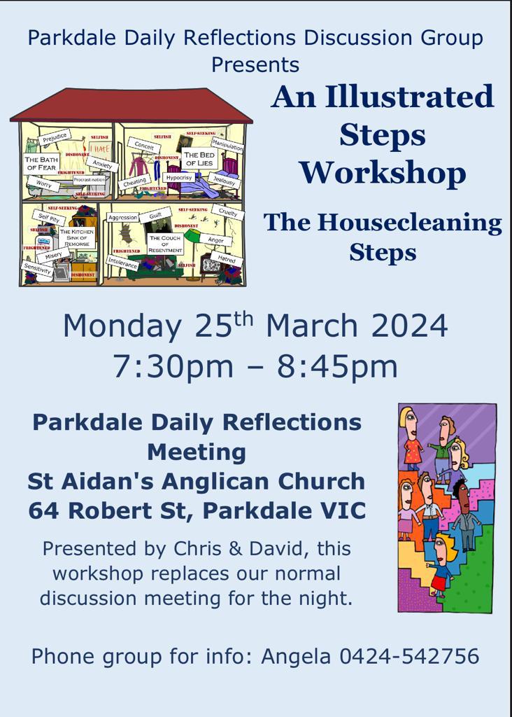 Parkdale Daily Reflections Discussion Group Presents - An Illustrated Steps Workshop @ St Aidan's Anglican Church | Parkdale | Victoria | Australia
