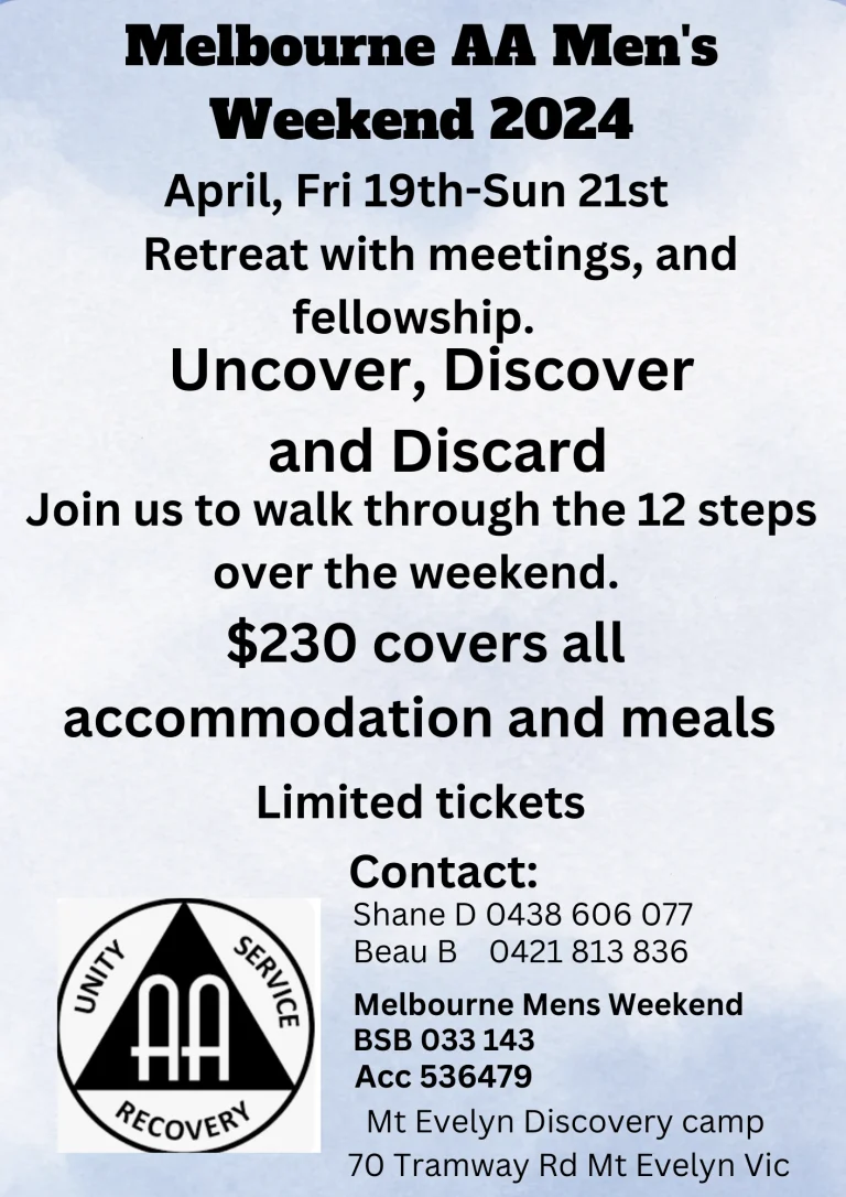 Melbourne AA Men's Weekend 2024 @ Mount Evelyn Discovery Camp | Mount Evelyn | Victoria | Australia
