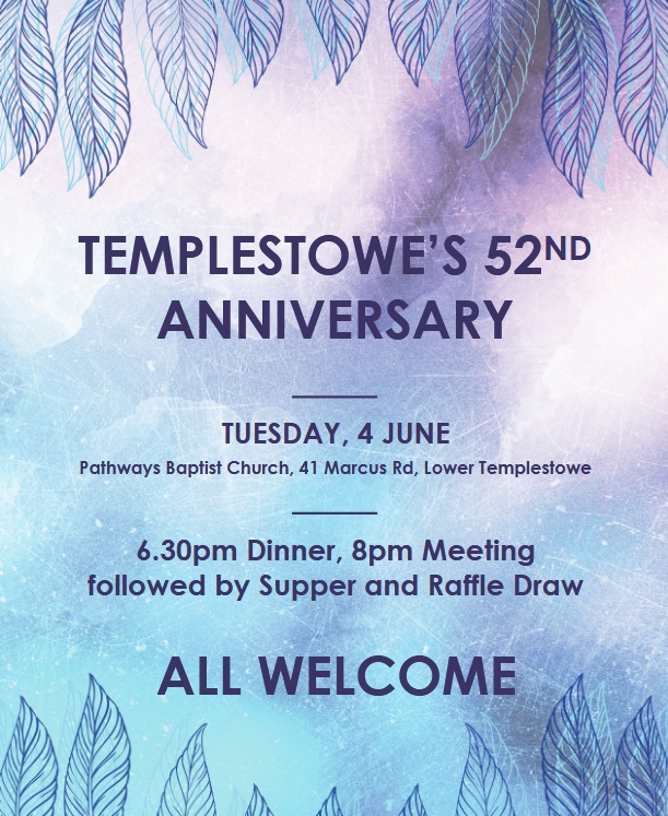 Templestowe 52nd Anniversary @ Pathway Baptist Church | Templestowe Lower | Victoria | Australia